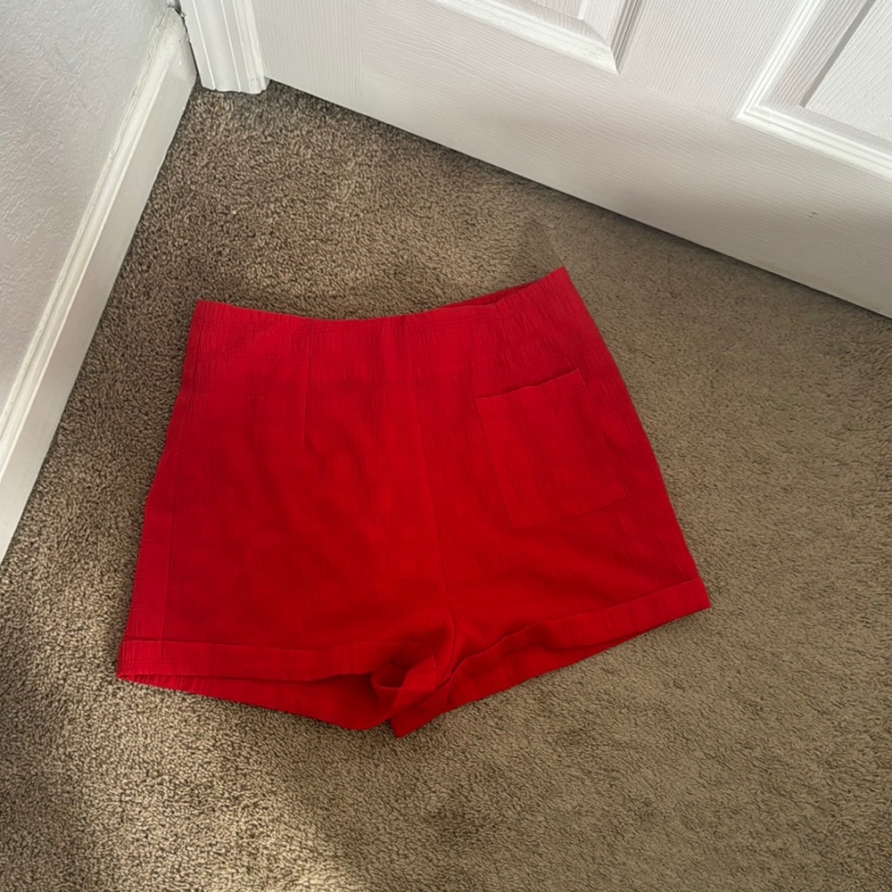 Urban Outfitters Red High Waist Shorts